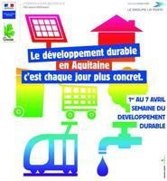 La Semaine du développement durable fête ses 10 ans. Du 1er au 7 avril 2012 à Bordeaux. Gironde. 